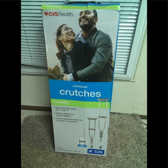 Universal Adjustable Crutches by CVS - Picture 1 of 2